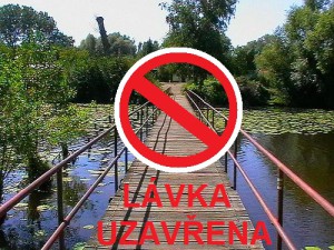 lávka UZAVŘENA